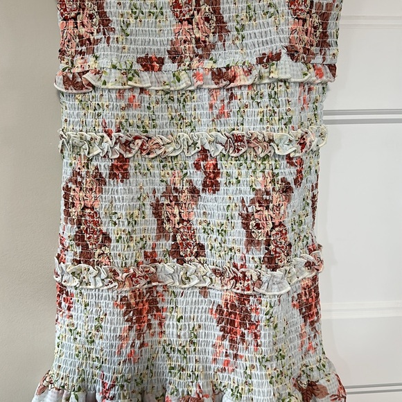 Zara Floral Ruffle Mini Dress - size Small - Picture 4 of 5